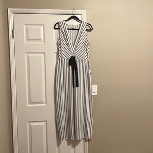 Striped Wrapper Dress Size L